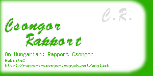 csongor rapport business card